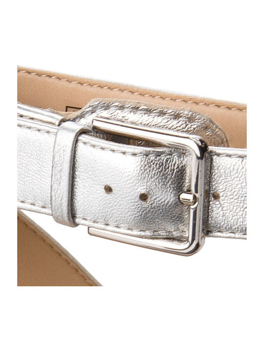 Orabella Rose Silver Leather Sandals Anatomic Silver
