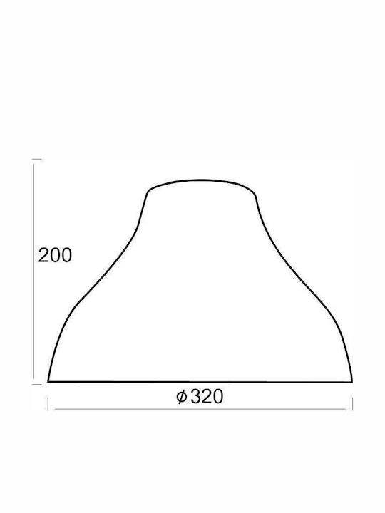 Aca Bergamo Conical Lamp Shade Gray with Diameter 32cm
