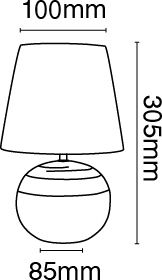 VK Lighting Κεραμικό Πορτατίφ για Ντουί E27 με Μπεζ Καπέλο και Βάση
