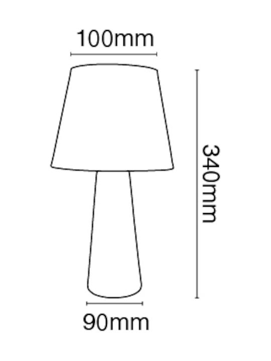 VK Lighting Ceramic Table Lamp for Socket E14 with Green Shade and Base