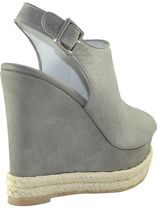 Jeffrey Campbell Dexter Esp Women's Suede Platform Shoes Gray