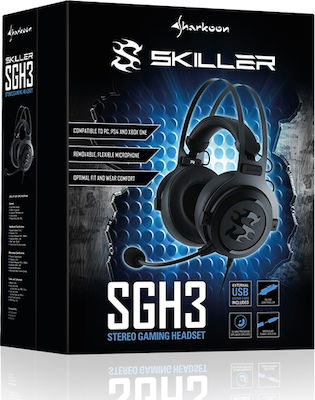 Sharkoon Skiller SGH3 Надушници Геймърски слушалки с връзка USB Черен