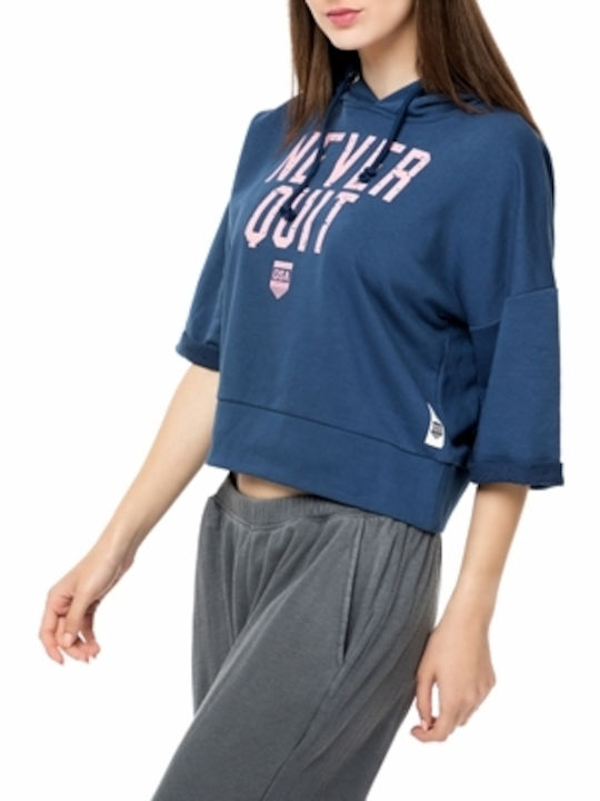 GSA Glory Women's Cropped Hooded Sweatshirt Blue