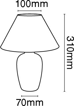 VK Lighting Κεραμικό Πορτατίφ για Ντουί E14 με Κίτρινο Καπέλο και Βάση