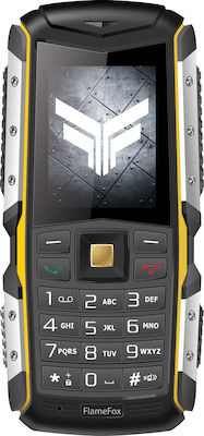 FlameFox Stone Dual SIM Ανθεκτικό Κινητό με Κουμπιά Stone Black/Yellow
