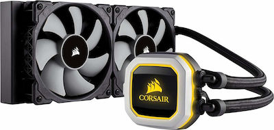 Corsair Hydro Series H100i Pro RGB Υδρόψυξη Επεξεργαστή Διπλού Ανεμιστήρα 120mm για Socket AM4/1200/115x