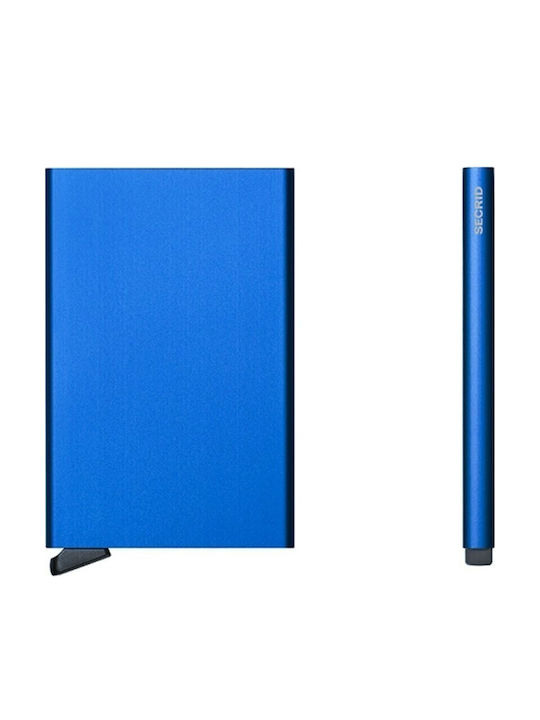 Cardprotector Ανδρικό Πορτοφόλι Καρτών με RFID και Μηχανισμό Slide C-Blue
