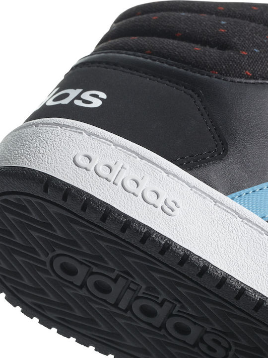 Hoops Mid 2.0 K Αθλητικά Παιδικά Παπούτσια Μπάσκετ με Κορδόνια Μαύρα