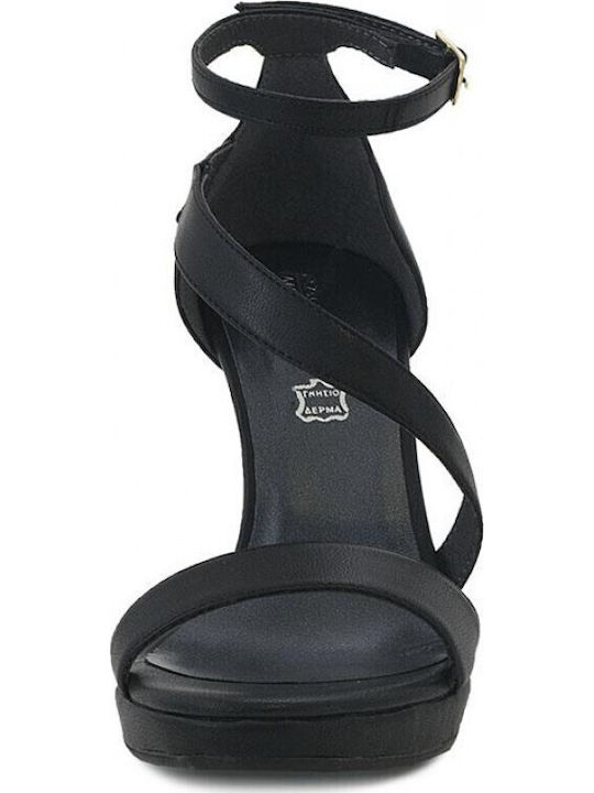 Leather Sandals Black