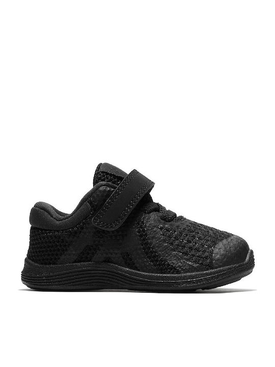 Revolution Revolution 4 TD Kids Sports Shoes Running with Hoop & Loop Closure Black