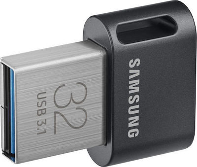 Samsung Fit Plus 32GB USB 3.1 Stick Μαύρο