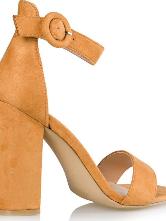 Suede Sandalen Orange