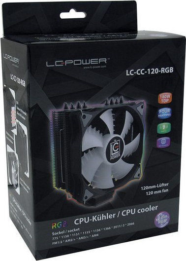 LC-Power Cosmo Cool LC-CC-120-RGB CPU Cooling Fan for AM4/115x Socket