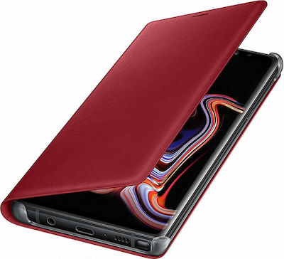 Samsung Leather View Cover Synthetic Leather Book Red (Galaxy Note 9)