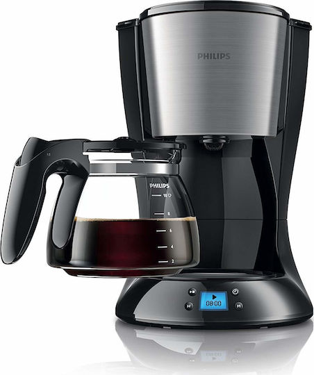 Philips Daily Collection Προγραμματιζόμενη Καφετιέρα Φίλτρου 1000W Black