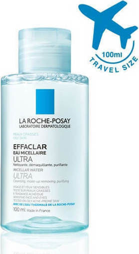 La Roche Posay Effaclar Ultra Micellar Water Makeup Remover Face for Acne-Prone Skin 100ml