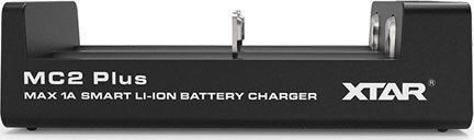 XTAR MC2 Plus USB Battery Charger for 2 Li-ion Batteries Size 18650/16340/26650/14500