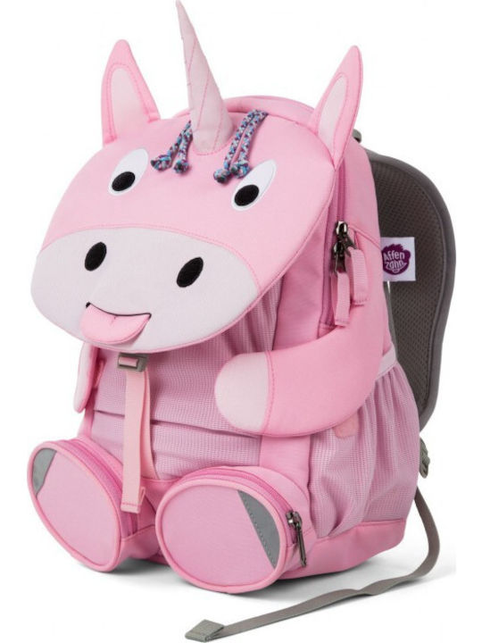 Affenzahn Ursula Unicorn School Bag Backpack Kindergarten Pink with Water Bottle Holder 8Liters