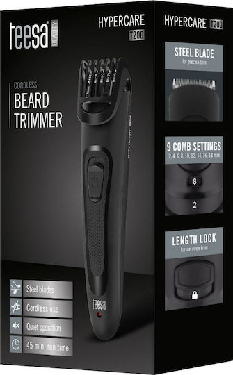 Teesa Hypercare T200 Rechargeable Hair Clipper Black TSA0524