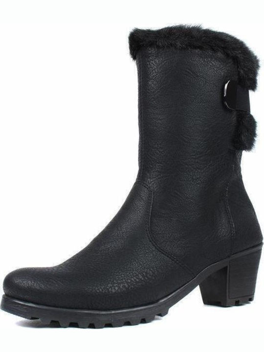Damenstiefel mit Pelz Schwarz Y8079-00