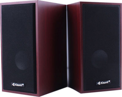 Kisonli T-003 Компютърни тонколони 2.0 с мощност 6W в Черен цвят