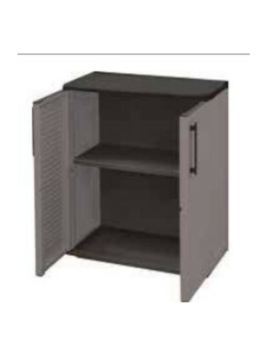 Double-Leaf Cabinet Made of Polypropylene with 1 Shelf 68x37x84 cm