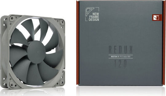 Noctua NF-P12 redux-900 Case Fan 120mm 900rpm 37.31cfm Without LED Lighting And 3-Pin Connection Gray