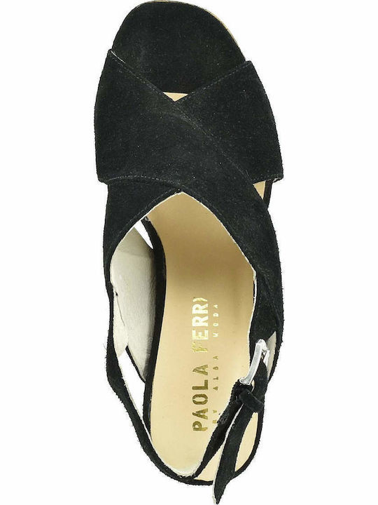 Suede Sandals Black