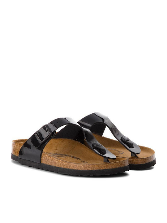 Birkenstock Gizeh Women's Flat Sandals Anatomic In Black Colour