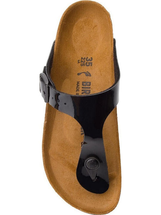 Gizeh Women's Flat Sandals Anatomic in Black Color Narrow Fit