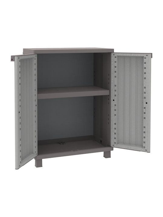 Zweitüriger Kleiderschrank JWood Kunststoff mit 1 Regal 68 68x37.5x91.5cm