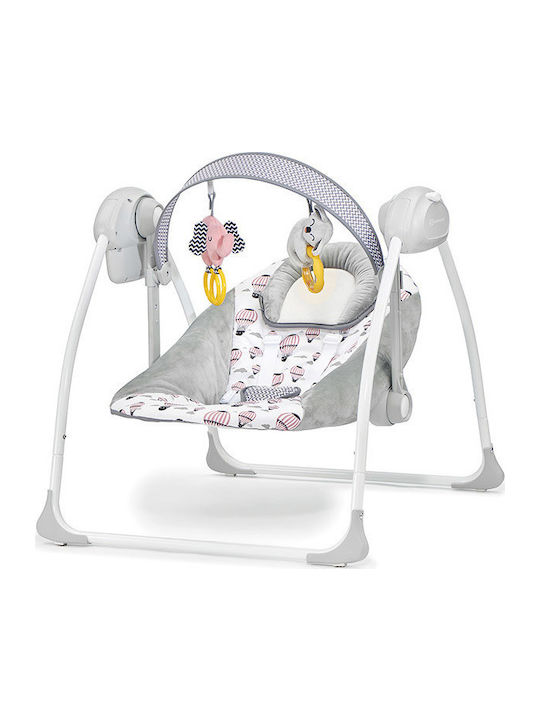 Kinderkraft Electric Baby Relax Swing 2 in 1 Flo with Music Pink for Child up to 9kg KKBFLOPINK0000