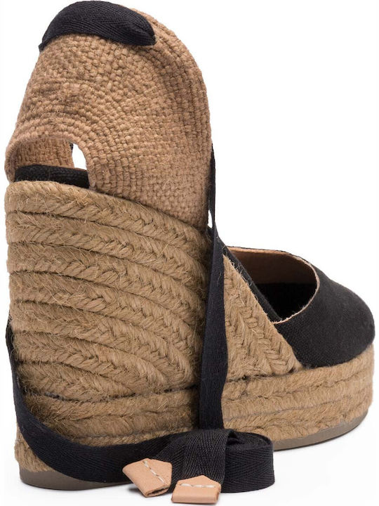 Chiara Women's Fabric Platform Espadrilles Black