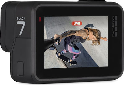 GoPro Hero7 Action Camera 4K Ultra HD Υποβρύχια με WiFi Μαύρη με Οθόνη 2"