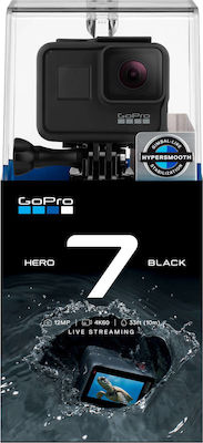 GoPro Hero7 Action Camera 4K Ultra HD Υποβρύχια με WiFi Μαύρη με Οθόνη 2"