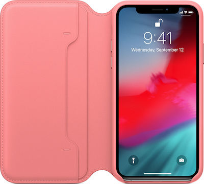 Apple Leather Folio Peony Pink (iPhone Xs)