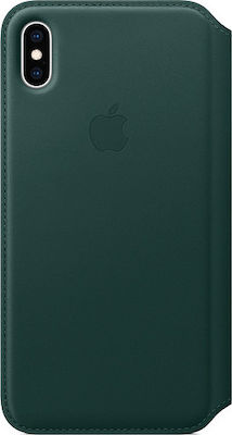 Apple Leather Folio Synthetic Leather Book Green (iPhone XS Max)