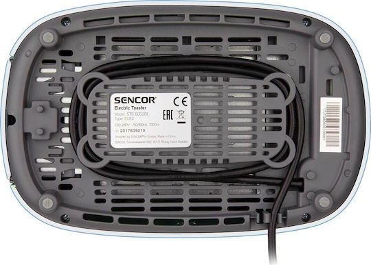 Sencor STS6052BL Φρυγανιέρα 2 Θέσεων 1000W Μπλε