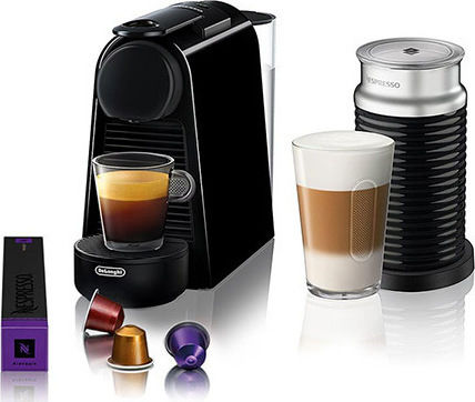 De'Longhi Essenza Mini Pod Coffee Machine Nespresso Pressure 19bar with Milk Frother Black