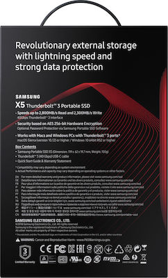 Samsung Portable SSD X5 Thunderbolt 3 500GB 3.5" Μαύρο