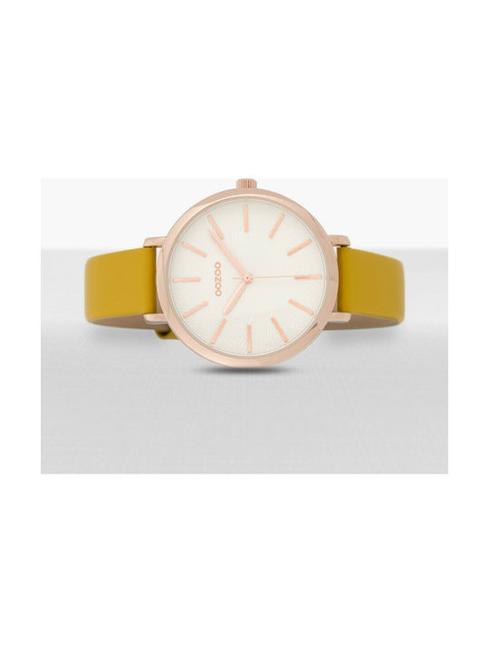 Oozoo Women'S Watch 38mm Battery With Yellow Leather Strap