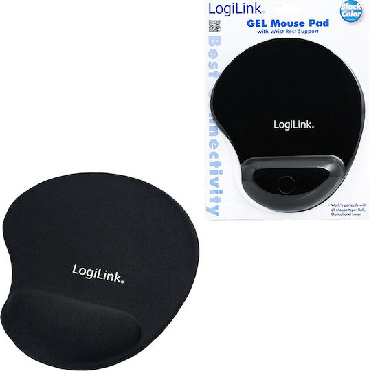 LogiLink GEL Mouse Pad 230mm with Wrist Support Black ID0027