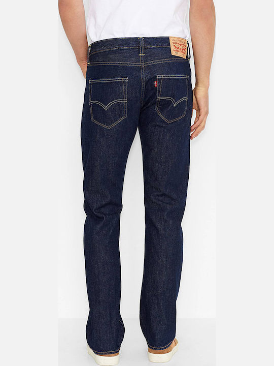 501 Men's Jeans Pants with Regular Straight Fit Dark Indigo