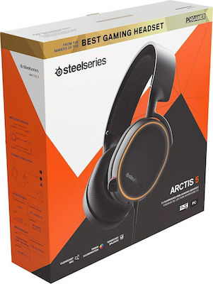 SteelSeries Arctis 5 2019 Edition Over Ear Gaming Headset with Connection 3.5mm / USB