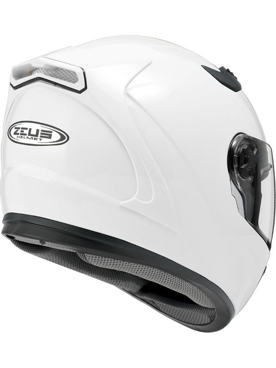 Zeus ZS-813 Full Face Helmet with Sun Visor ECE 22.05 1580gr White