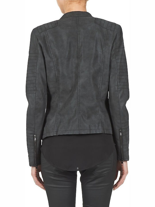 Ava Γυναικείο Biker Jacket Μαύρο