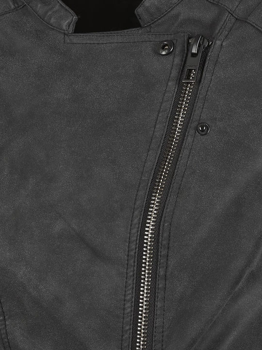 Ava Γυναικείο Biker Jacket Μαύρο