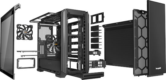 Be Quiet Silent Base 601 Window Геймърско Midi Tower Компютърна Кутия Черна