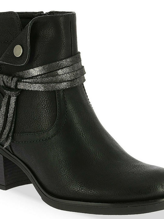 Parex Women's Ankle Boots with Medium Heel Black