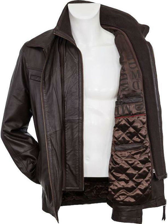 LEATHER JACKET FOR MEN CODE: 08-M-AMON (MARRON)